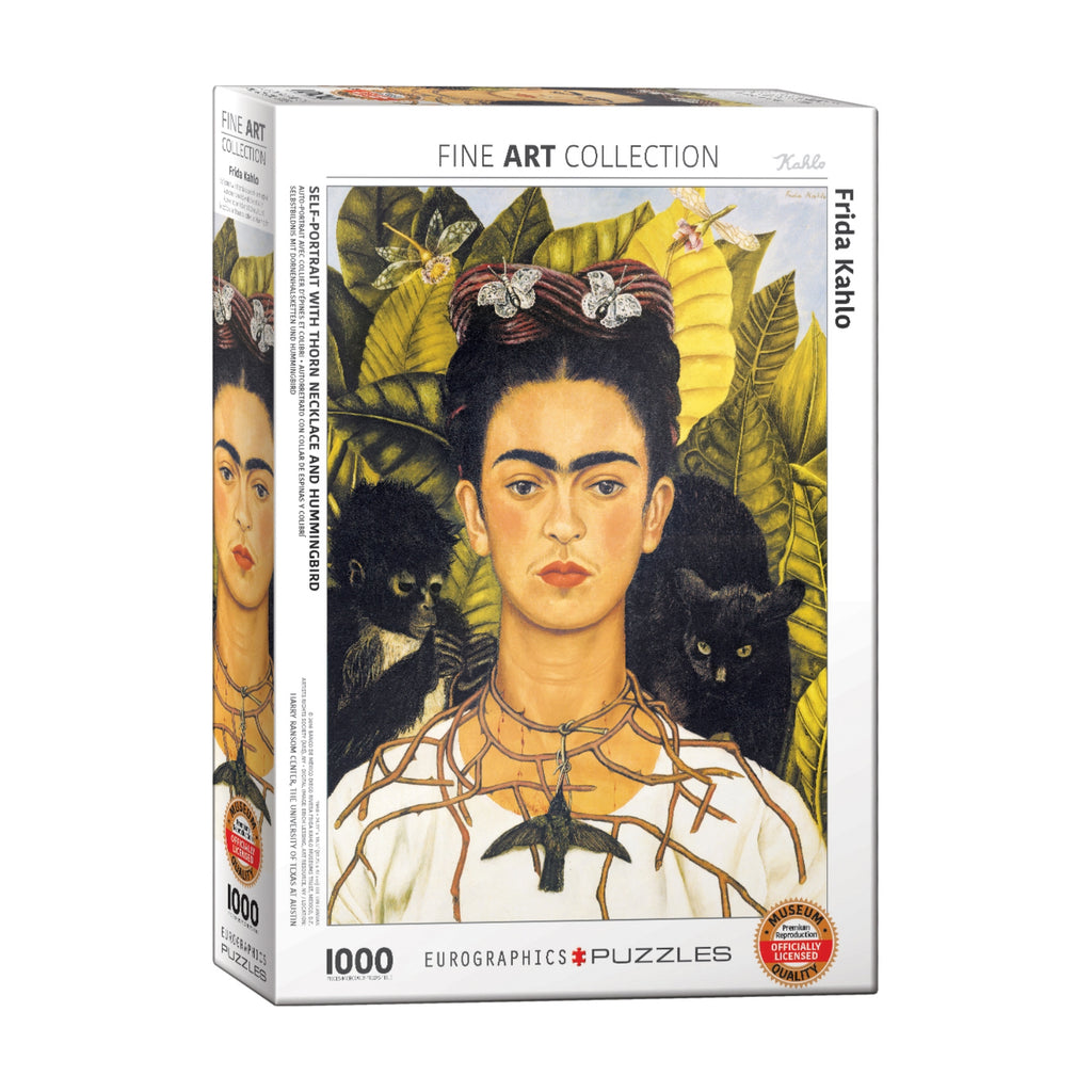 Eurographics Inc Frida Kahlo - Self-Portrait with Thorn Necklace and Hummingbird: 1000 Pcs