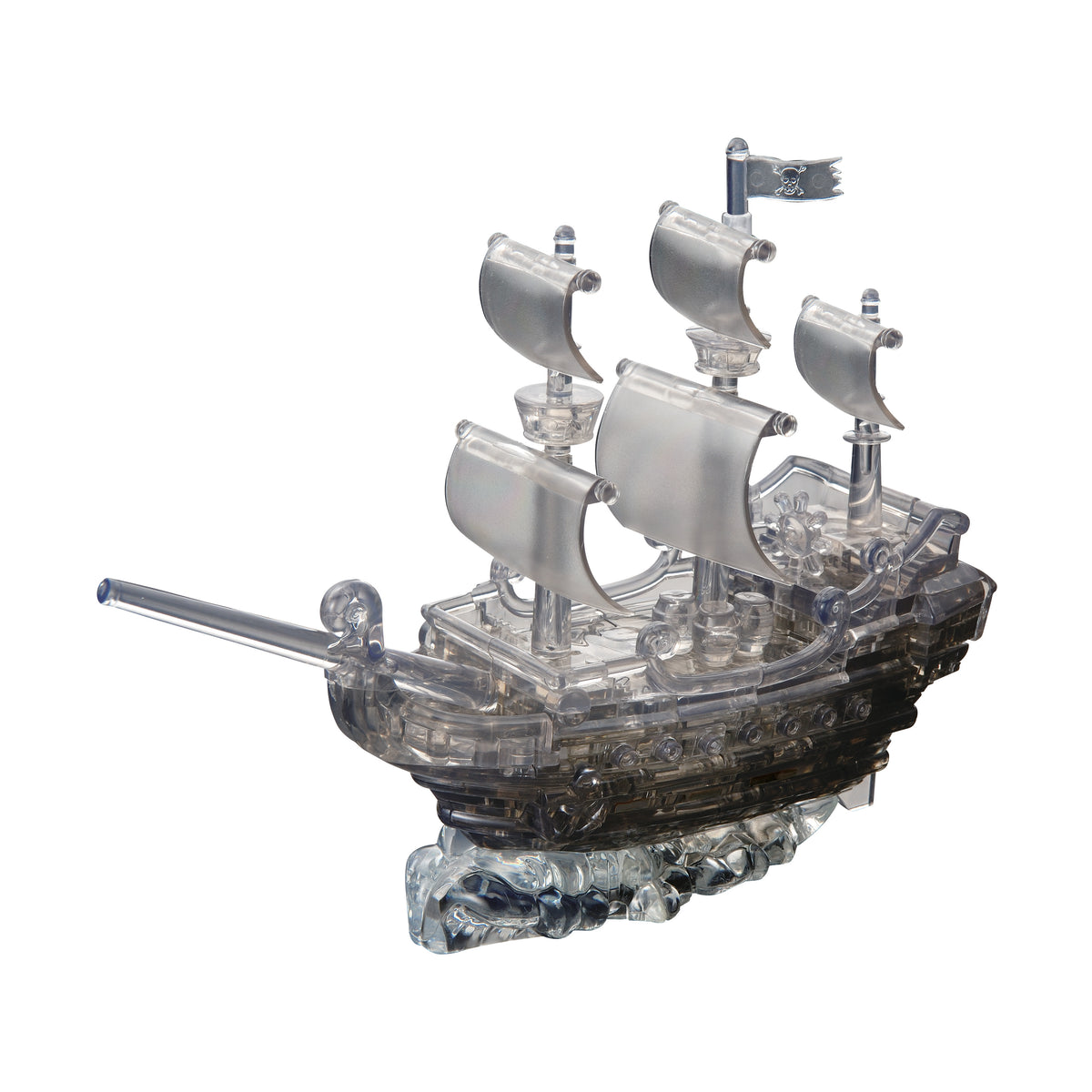 3D Crystal Puzzle - Black Pirate Ship: 101 Pcs | AreYouGame 
