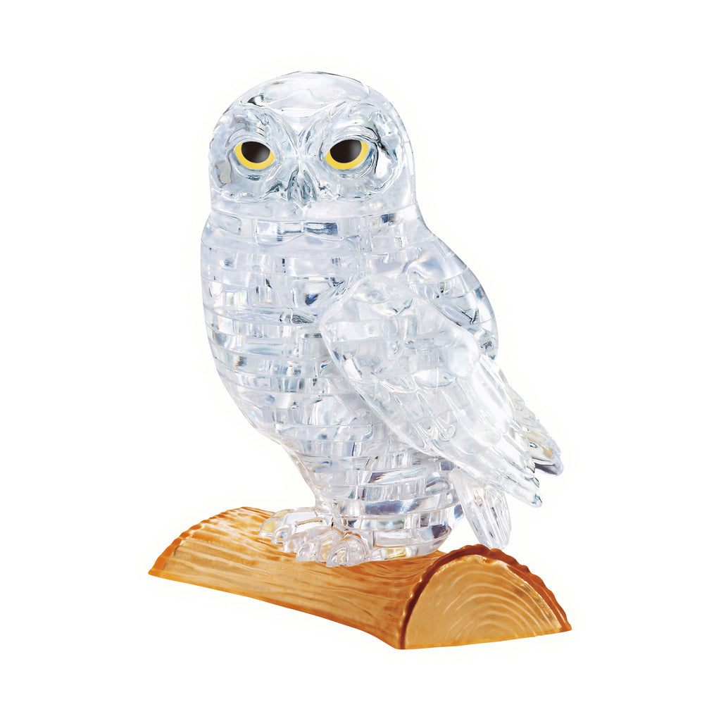 BePuzzled 3D Crystal Puzzle - Owl (White): 42 Pcs