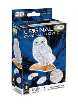 3D Crystal Puzzle - Owl (White): 42 Pcs