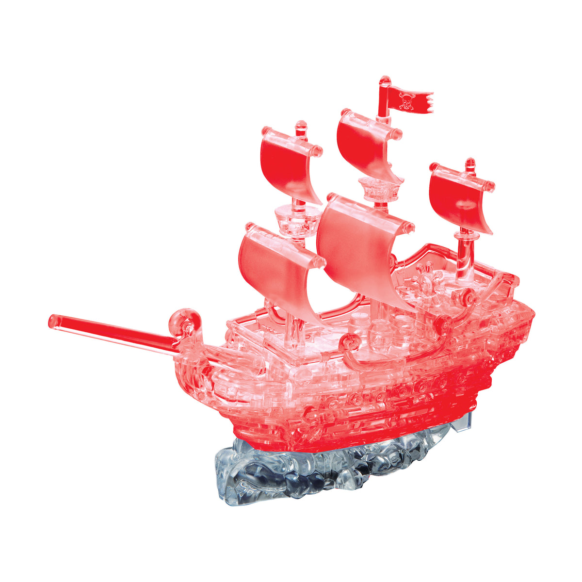 3D Crystal Puzzle - Pirate Ship (Red): 101 Pcs | AreYouGame