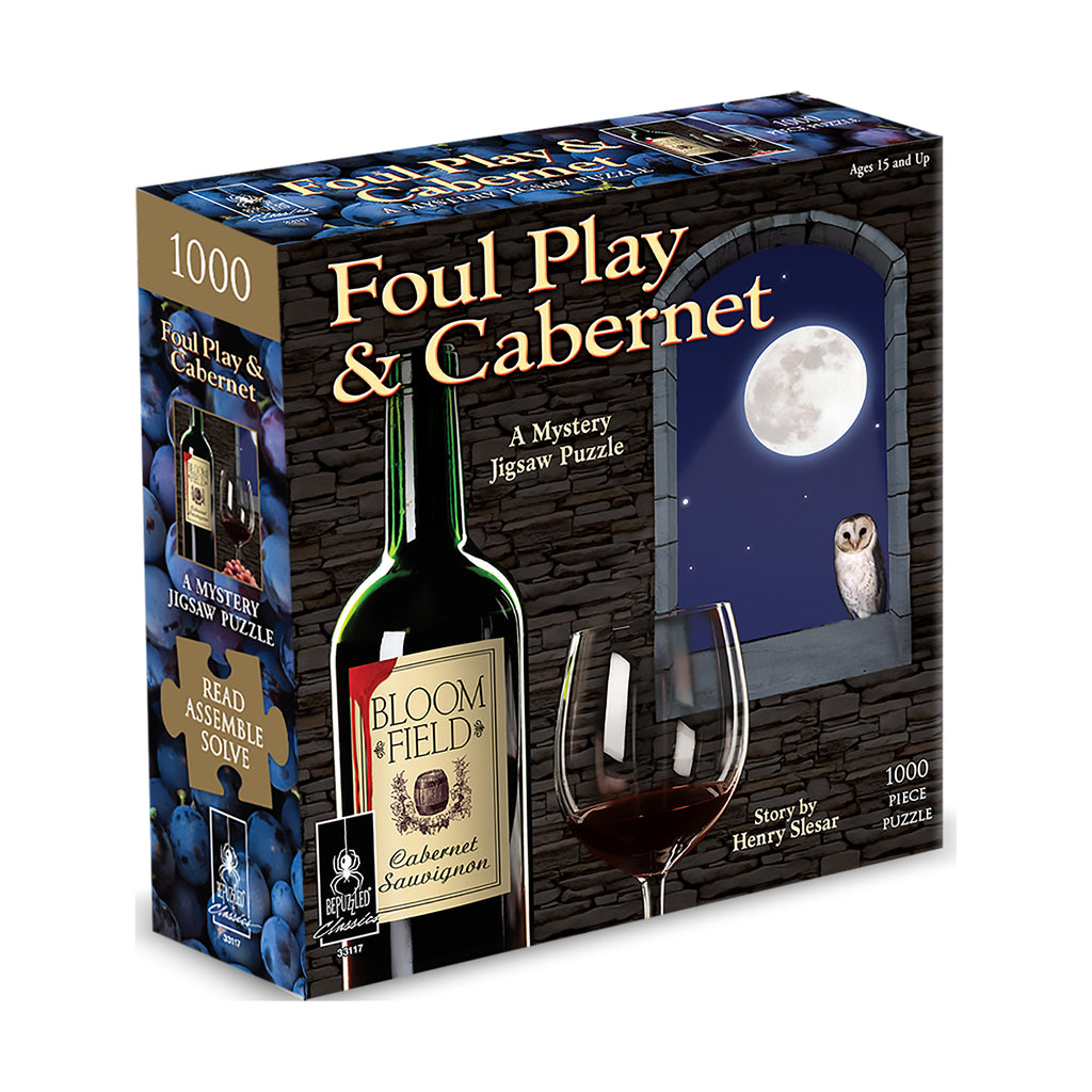 BePuzzled Foul Play & Cabernet Classic Mystery Jigsaw Puzzle: 1000 Pcs