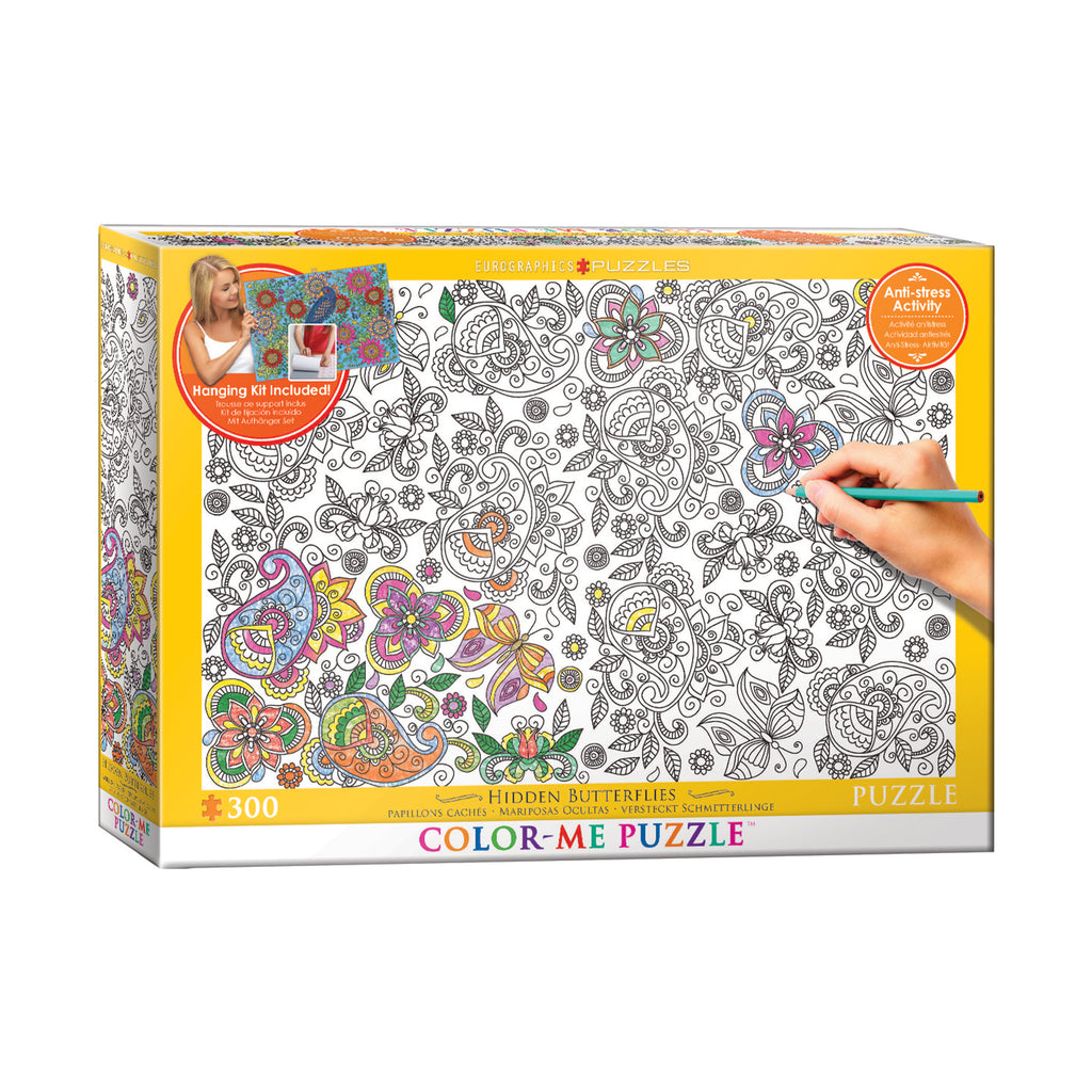 Eurographics Inc Color-Me Puzzle - Hidden Butterflies: 300 Pcs