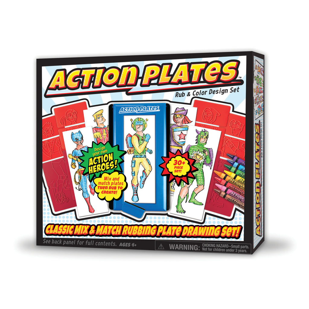 Action Plates Action Plates Rub & Color Design Set