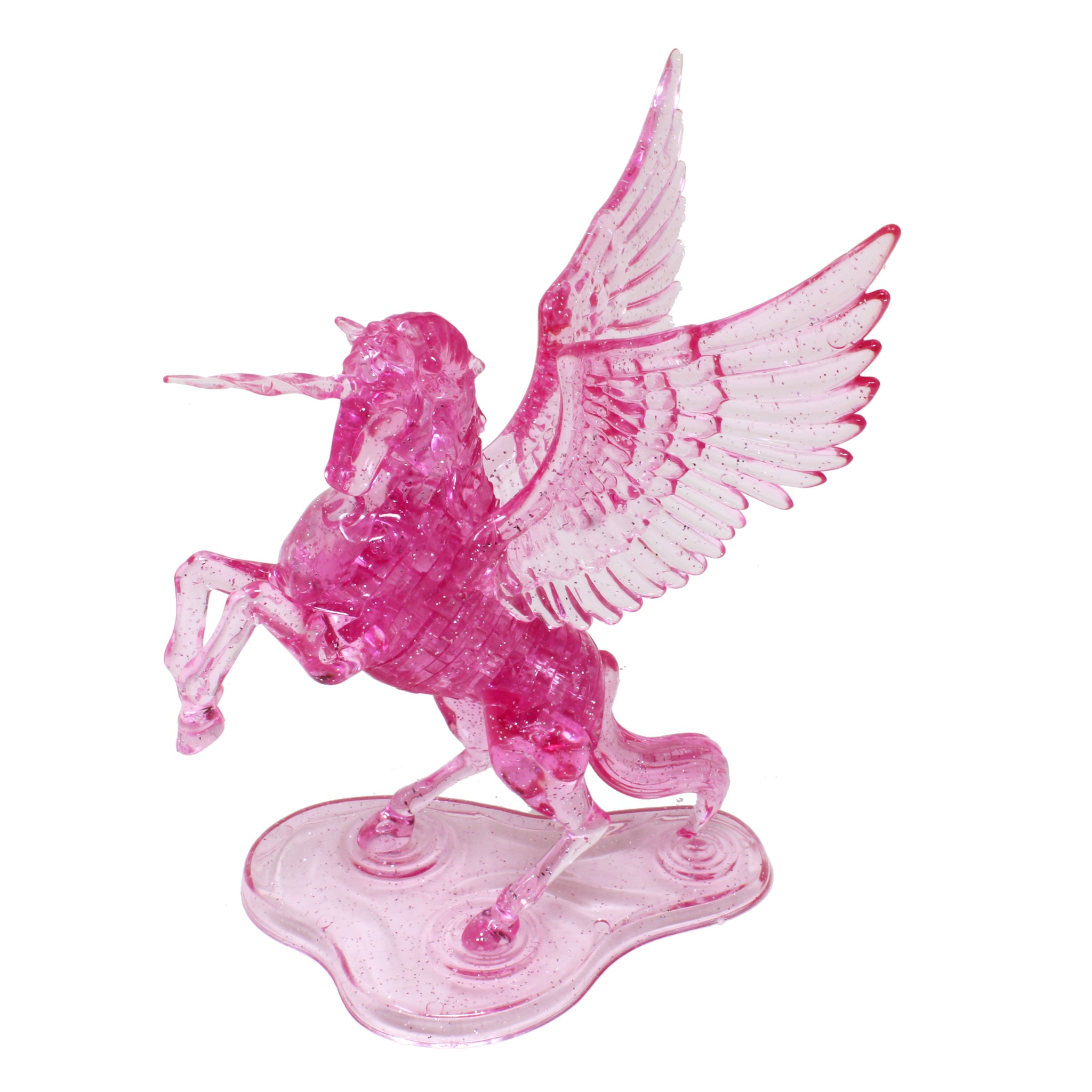 3D Crystal Puzzle - Deluxe Unicorn (Hot Pink with Glitter