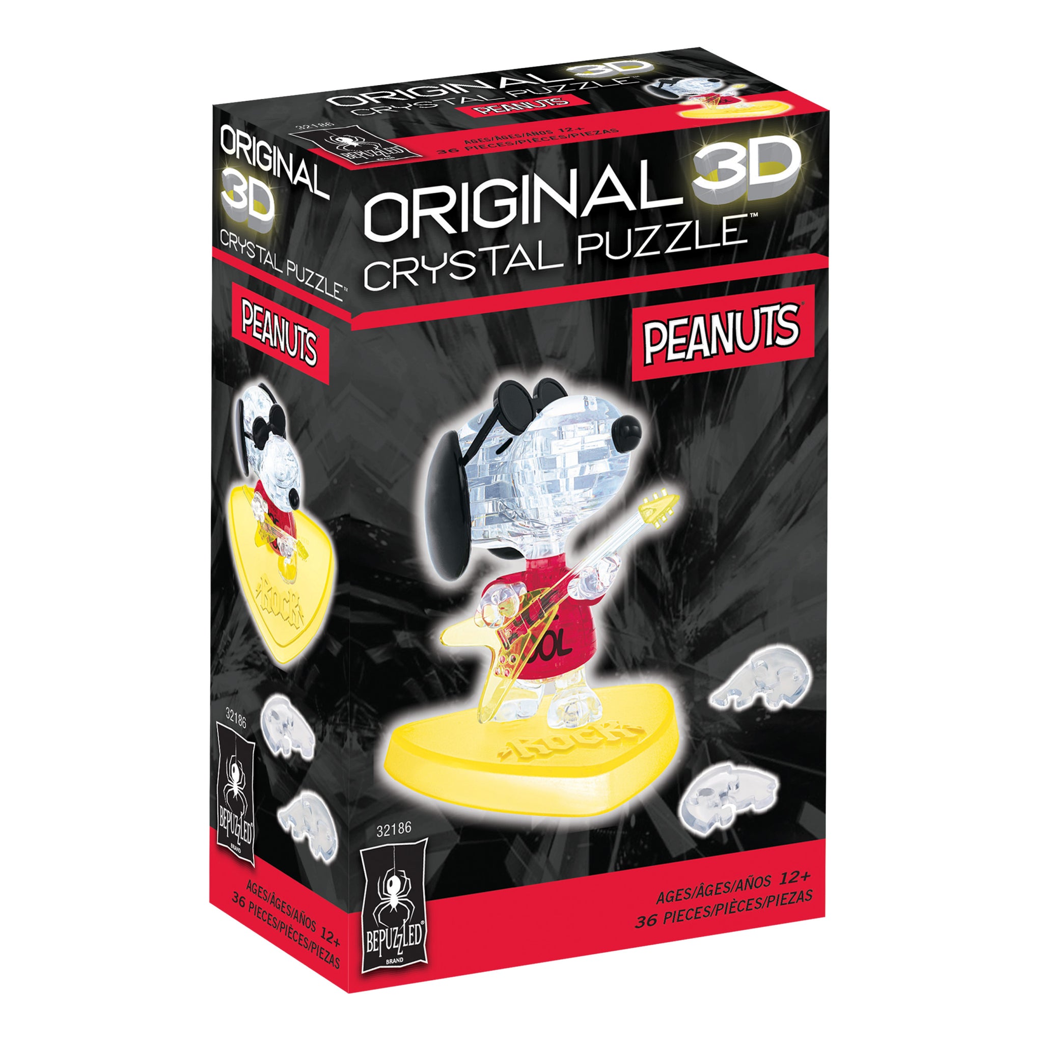 3D Crystal Puzzle - Peanuts Snoopy Joe Cool | AreYouGame