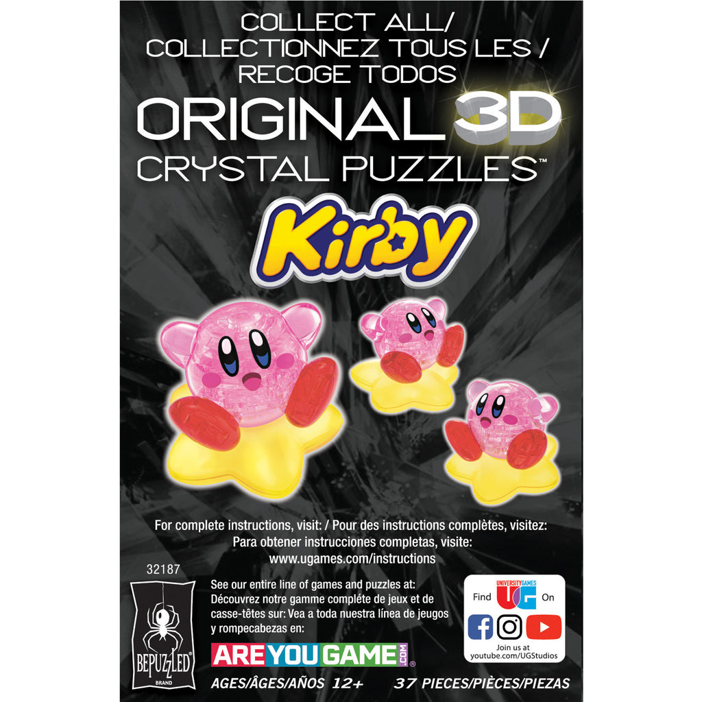 3D Crystal Puzzle - Nintendo Kirby: 37 Pcs | AreYouGame