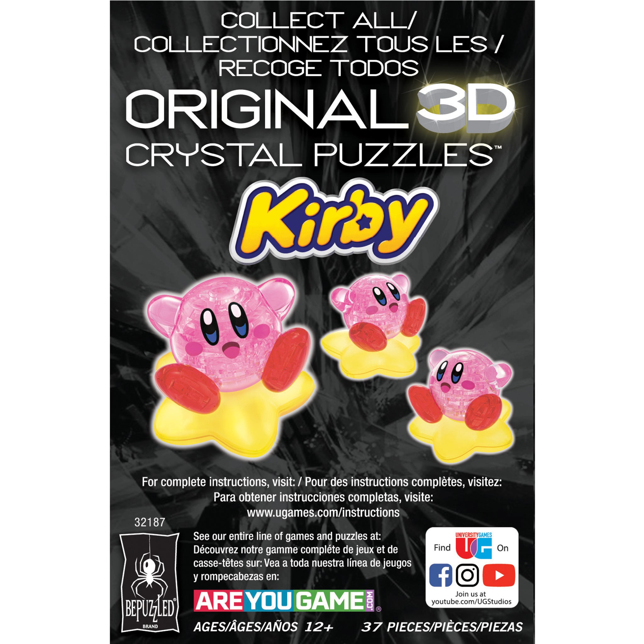 3D Crystal Puzzle - Nintendo Kirby: 37 Pcs | AreYouGame