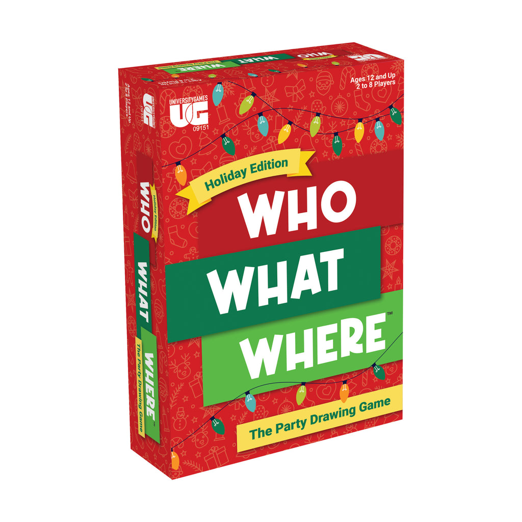 University Games Who What Where: The Party Drawing Game - Holiday Edition