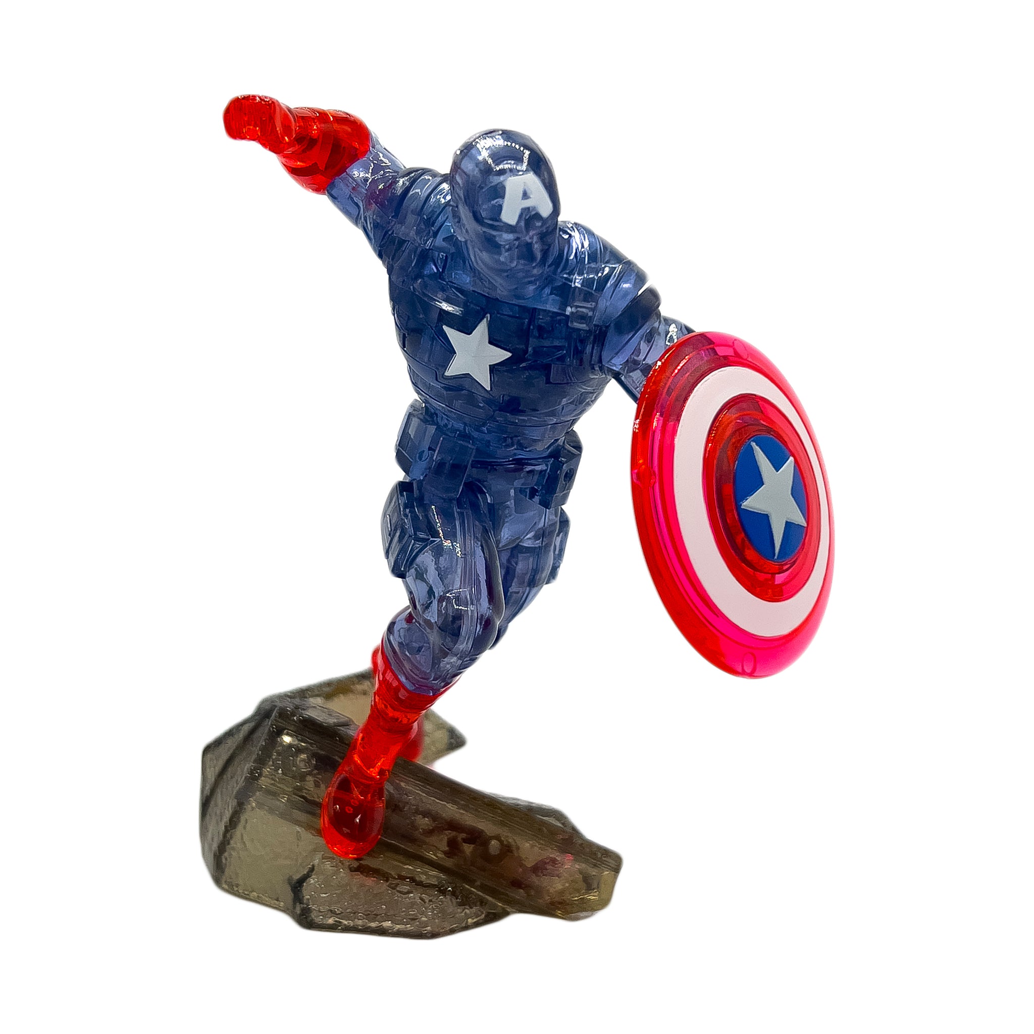 レア！marvel アベンジャーズ　キューポスケット 3D Crystal Puzzle - Marvel Captain America: 31 Pcs | AreYouGame