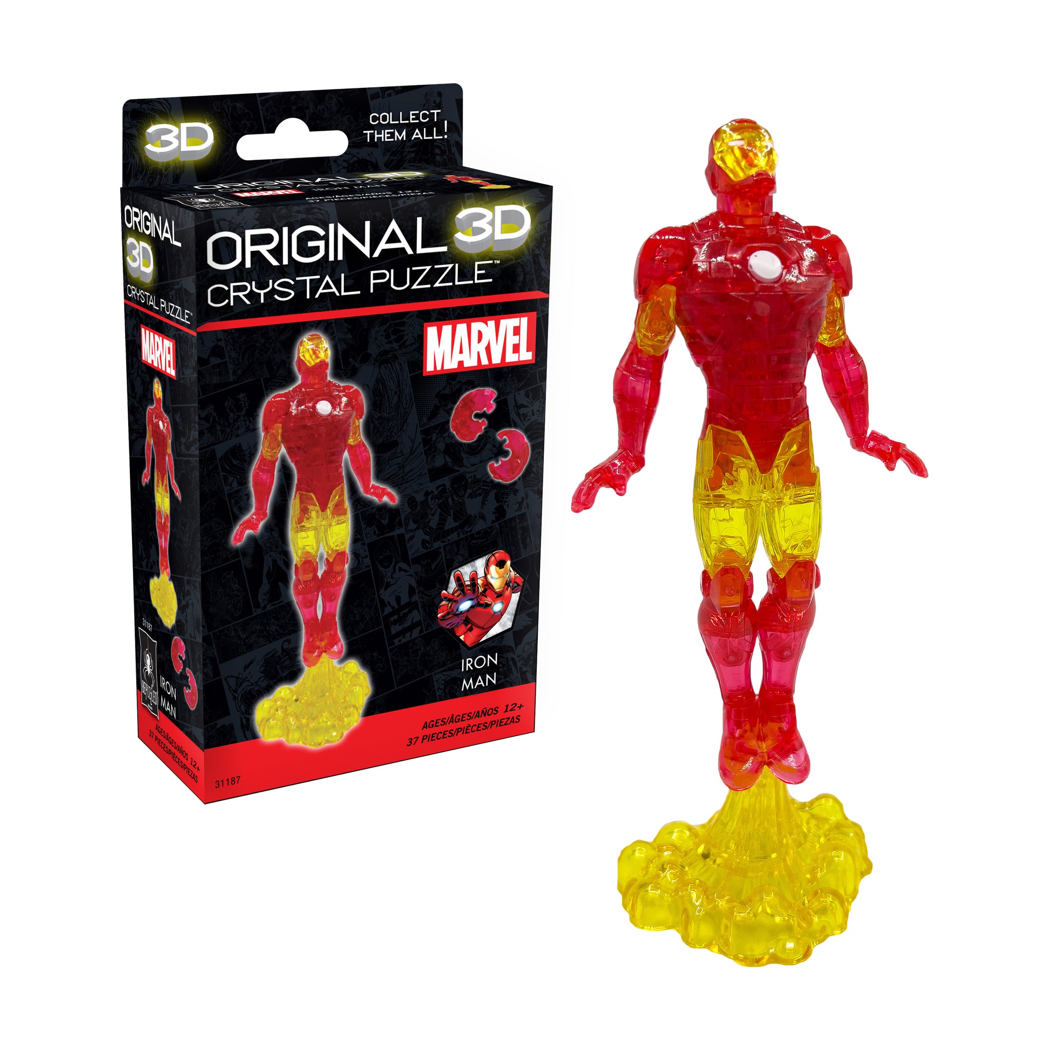 3D Crystal Puzzle - Marvel Iron Man: 37 Pcs | AreYouGame