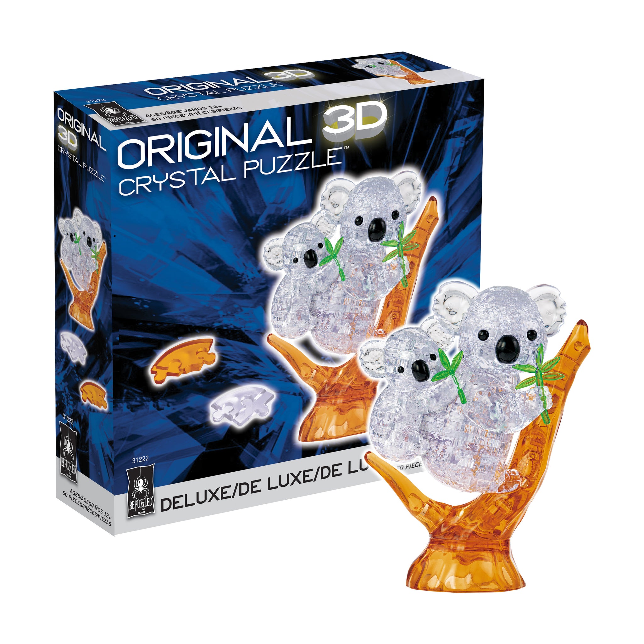 3D Crystal Puzzle - Koala and Baby: 60 Pcs | AreYouGame