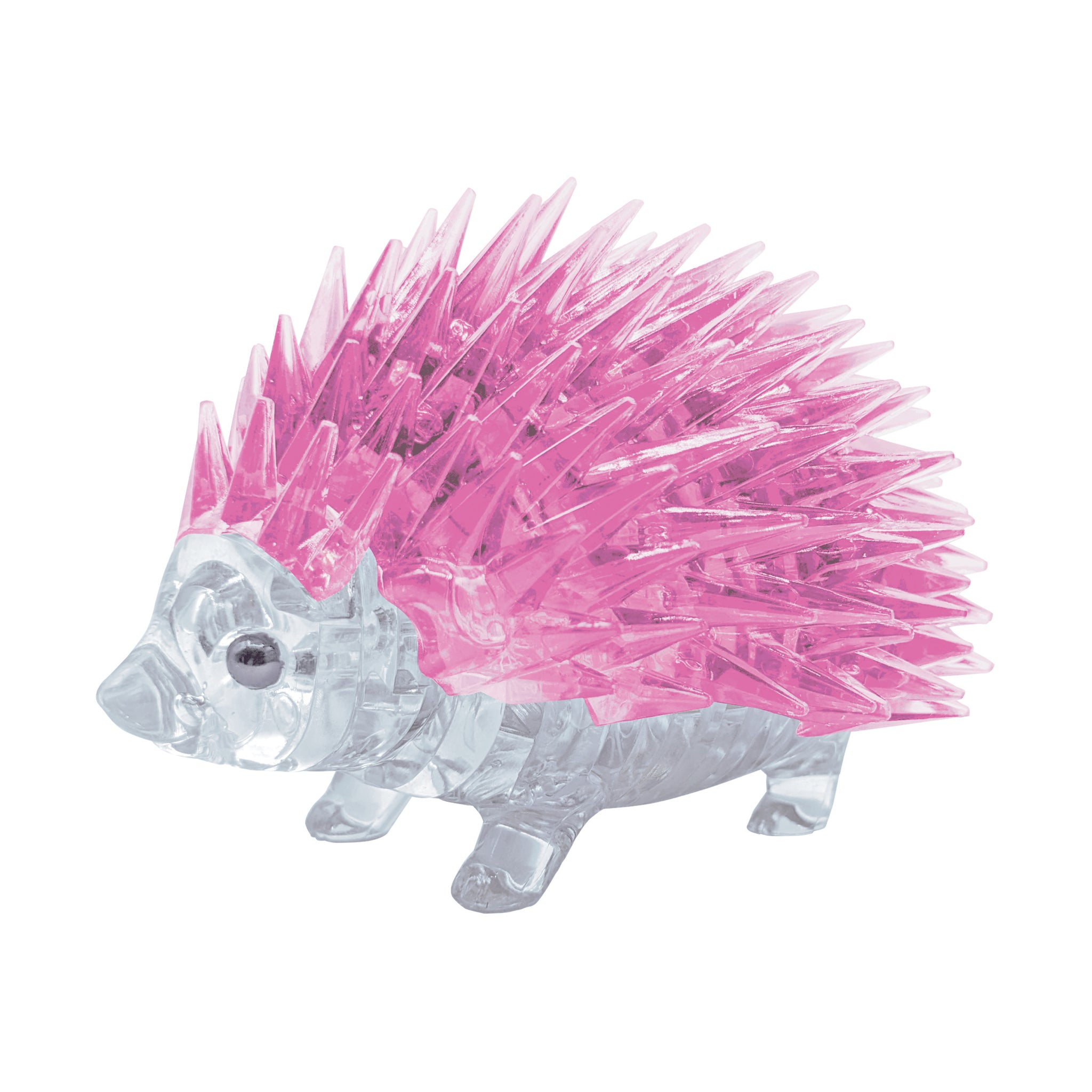 3D Crystal Puzzle - Hedgehog (Pink): 55 Pcs | AreYouGame