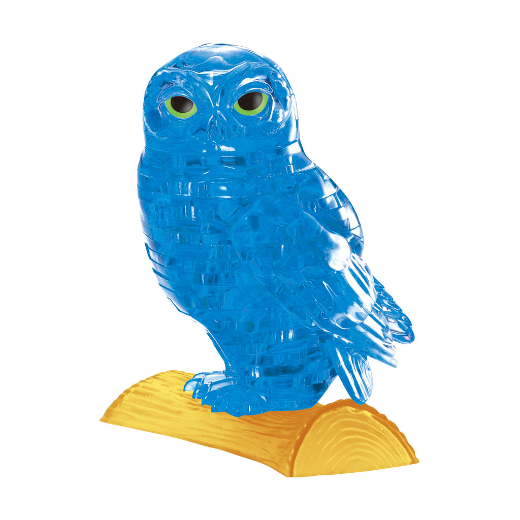 BePuzzled 3D Crystal Puzzle - Owl (Blue): 42 Pcs