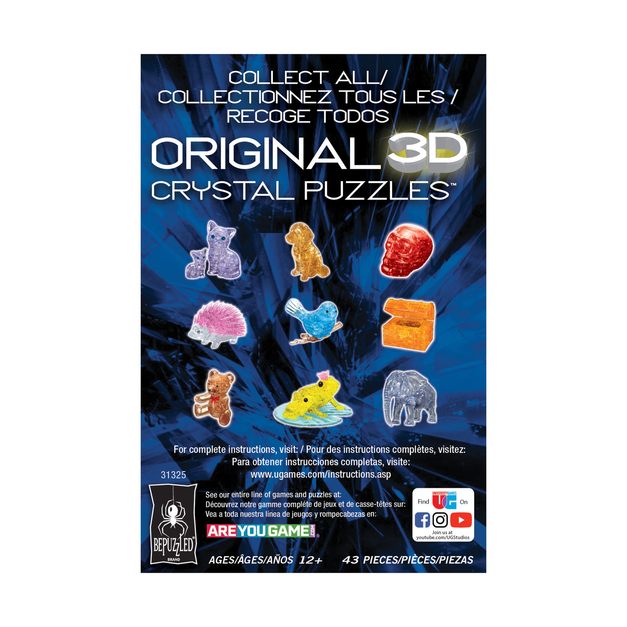 3D Crystal Puzzle - Rubber Duck (Pink) | AreYouGame – AreYouGame.com