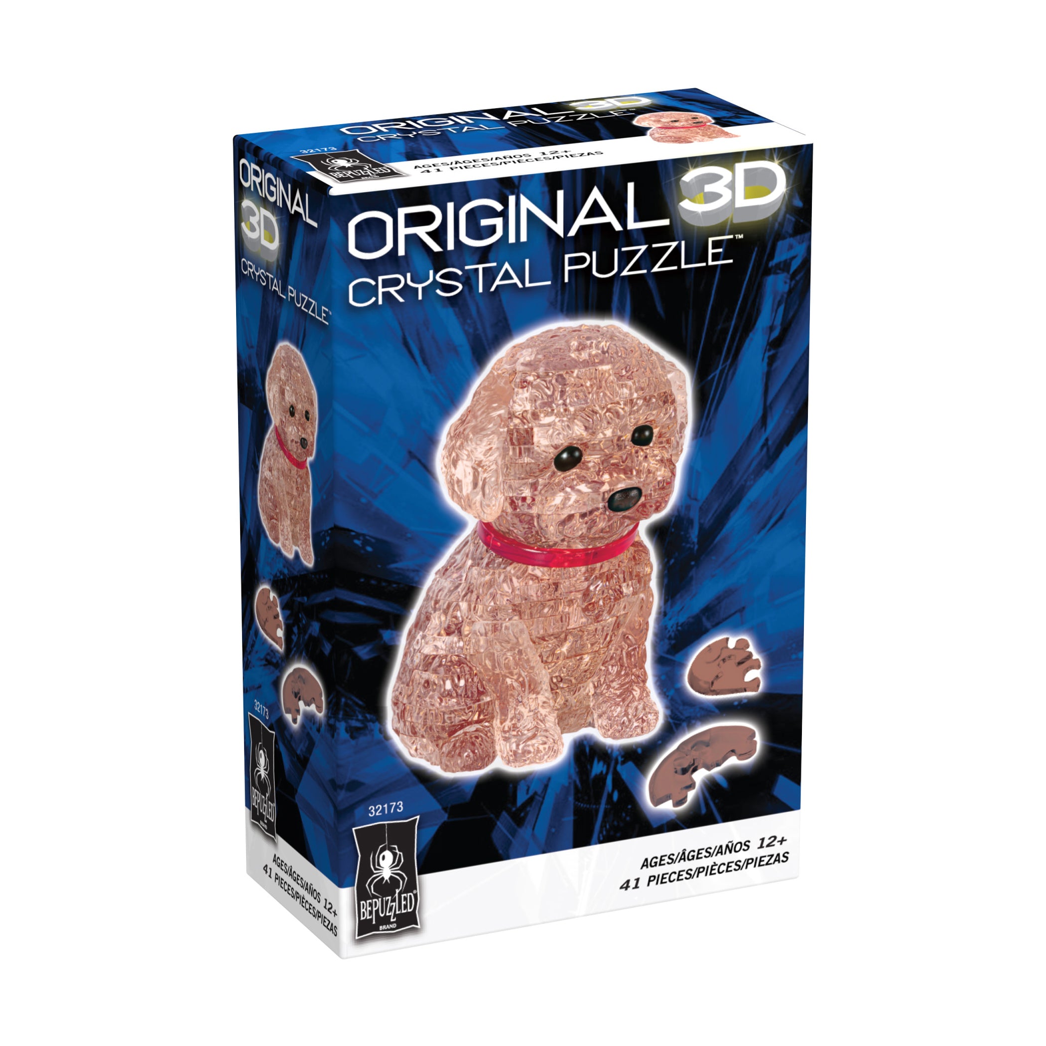 3D Crystal Puzzle - Poodle (Red): 41 Pcs | AreYouGame – AreYouGame.com