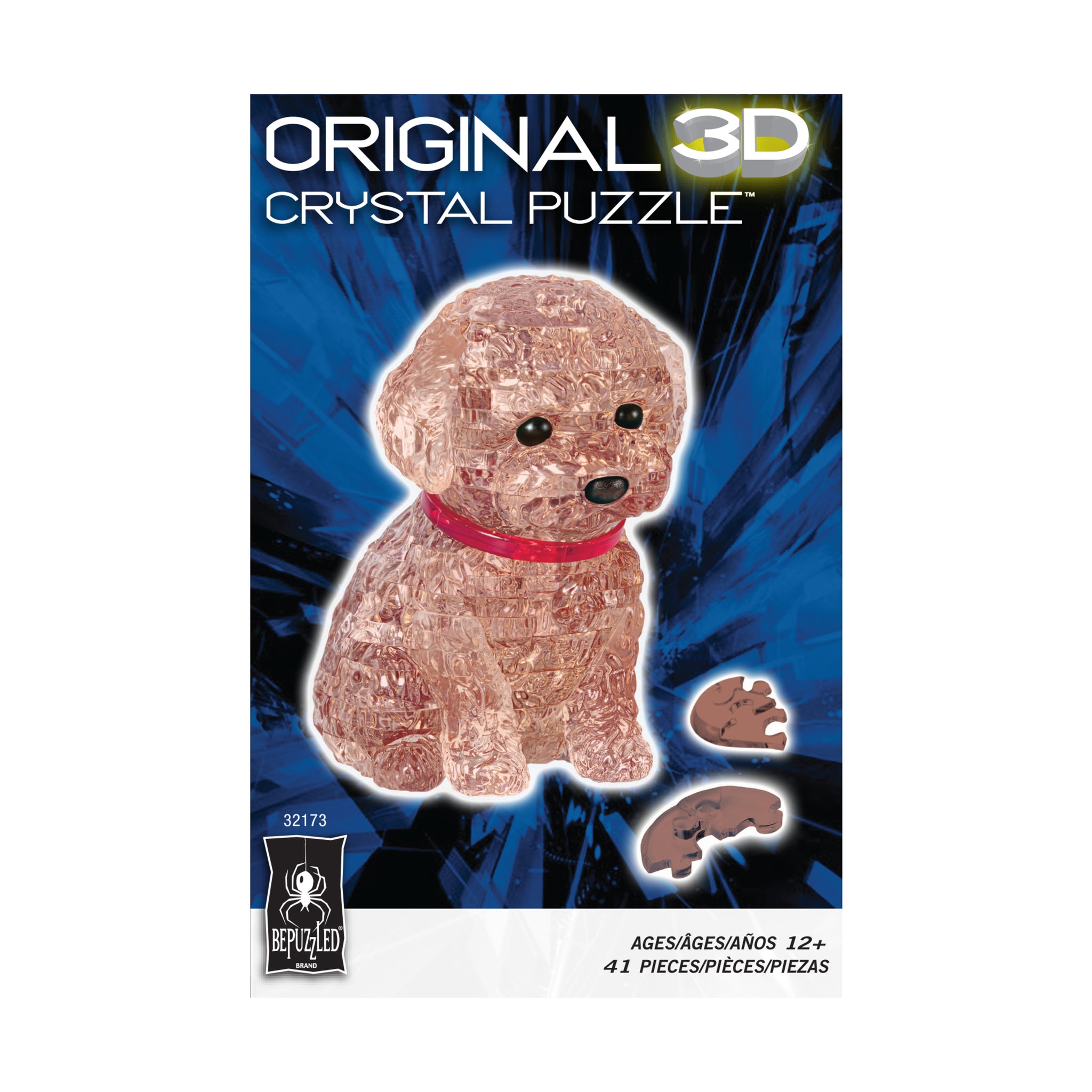 3D Crystal Puzzle - Poodle (Red): 41 Pcs | AreYouGame – AreYouGame.com