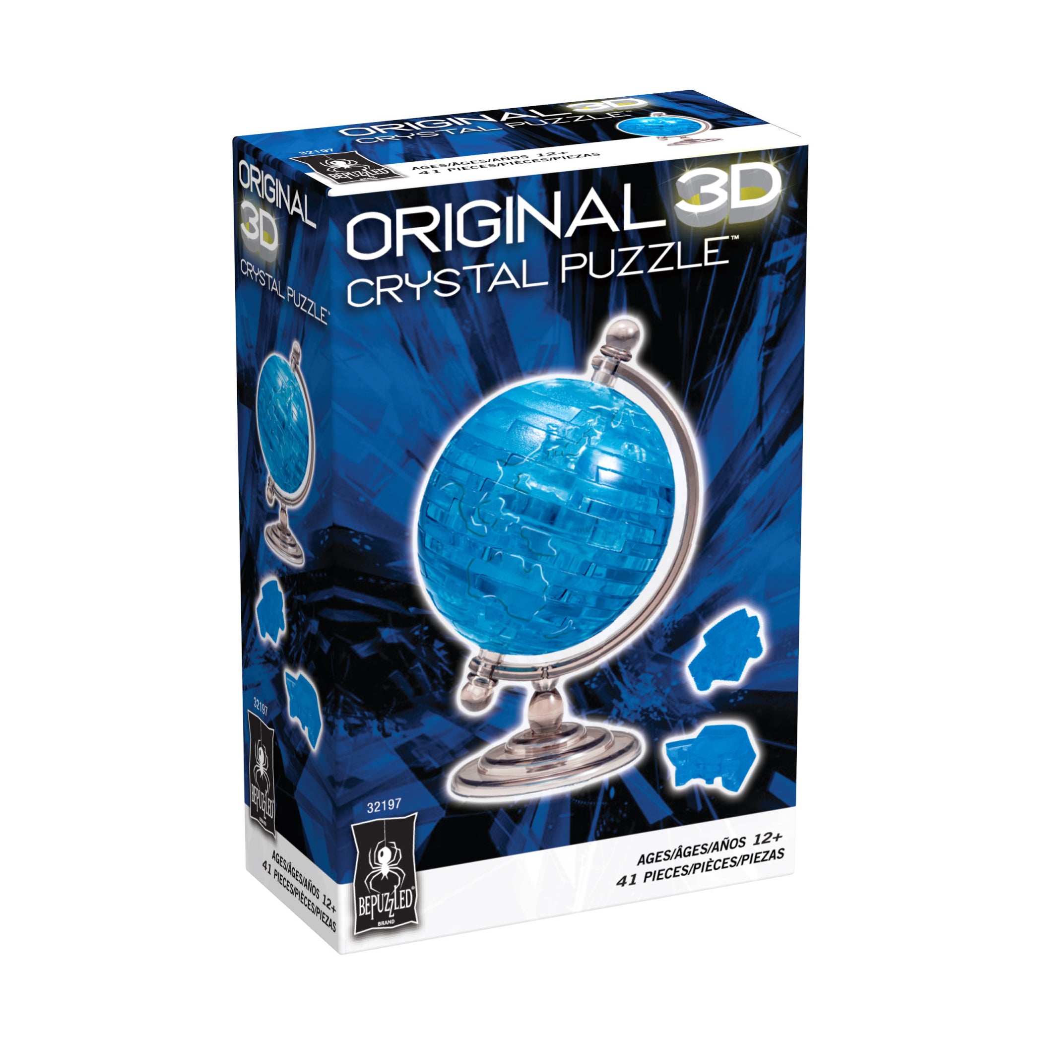 ブルークリスタルセット 3D Crystal Puzzle - Globe: 41 Pcs | AreYouGame – AreYouGame.com