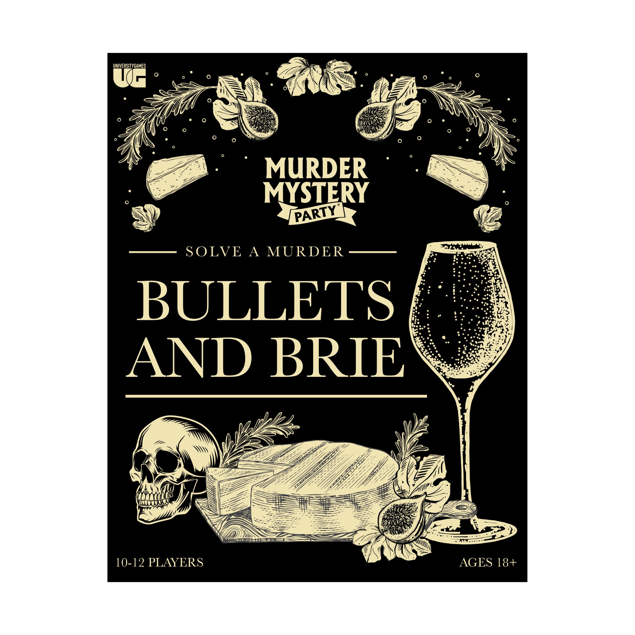 Murder Mystery Party - Bullets and Brie | AreYouGame – AreYouGame.com