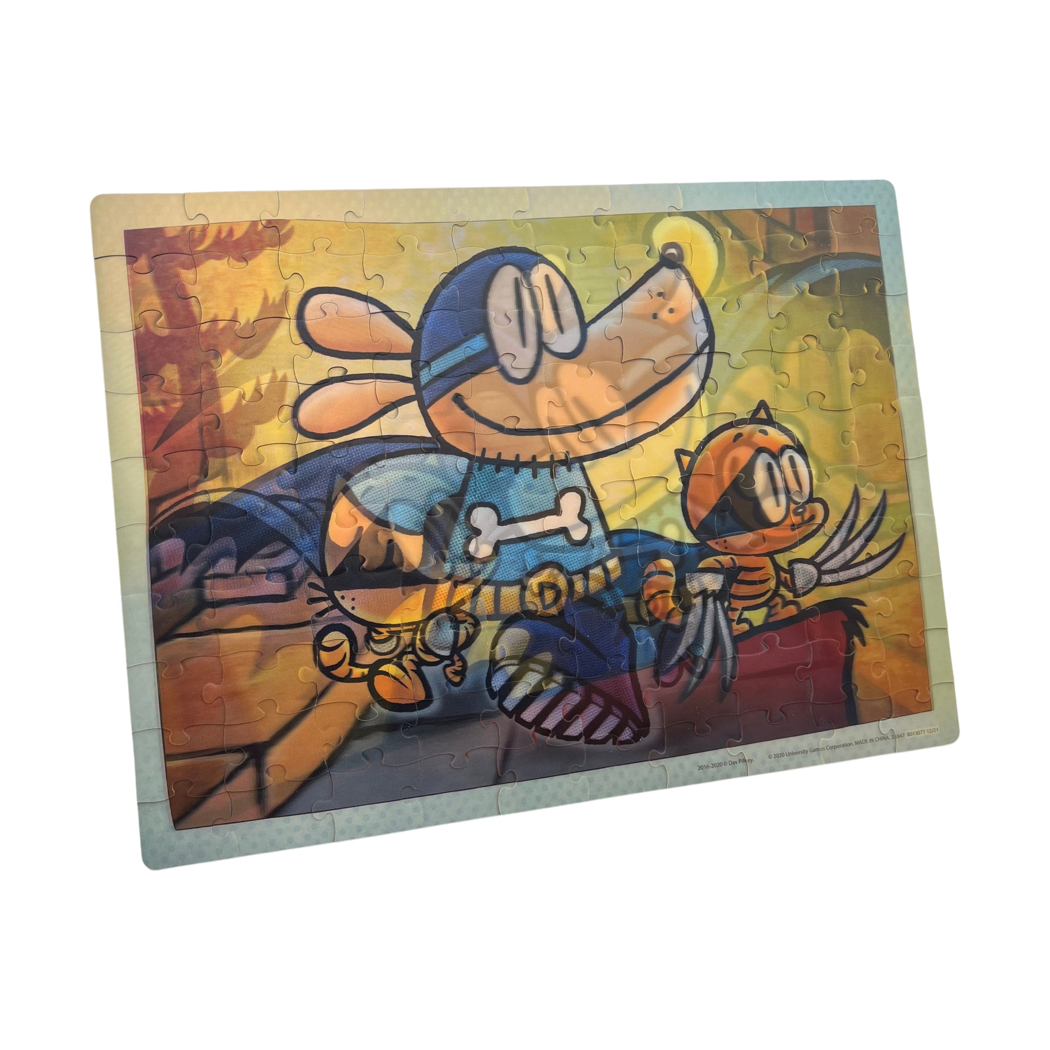 Dog Man Adventures Lenticular Jigsaw Puzzle: 100 Pcs | AreYouGame