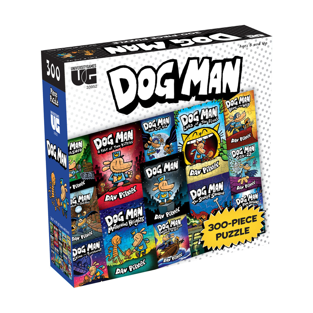 Dog Man - Book Cover Compilation Jigsaw Puzzle: 300 Pcs