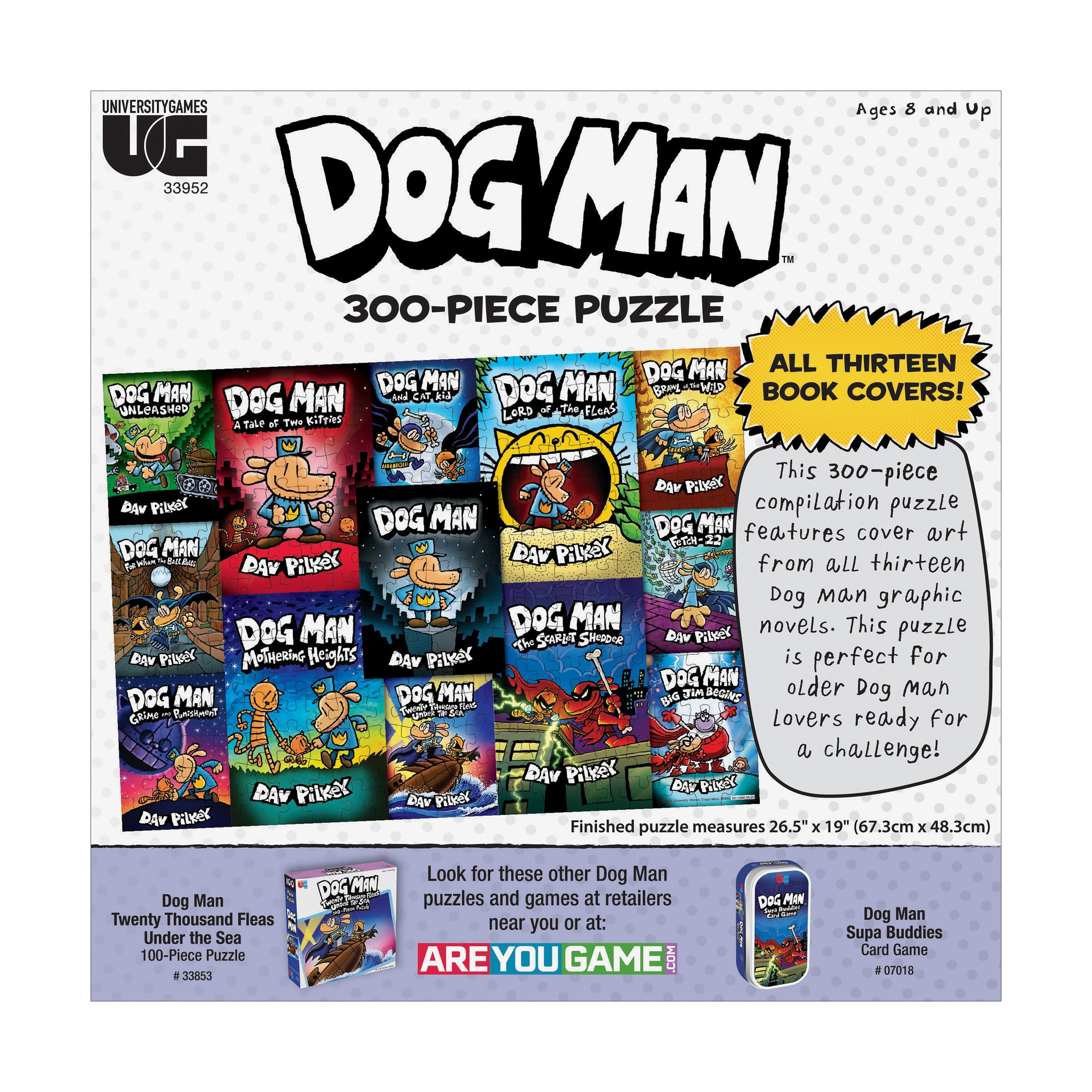 Dog Man - Book Cover Compilation Jigsaw Puzzle: 300 Pcs