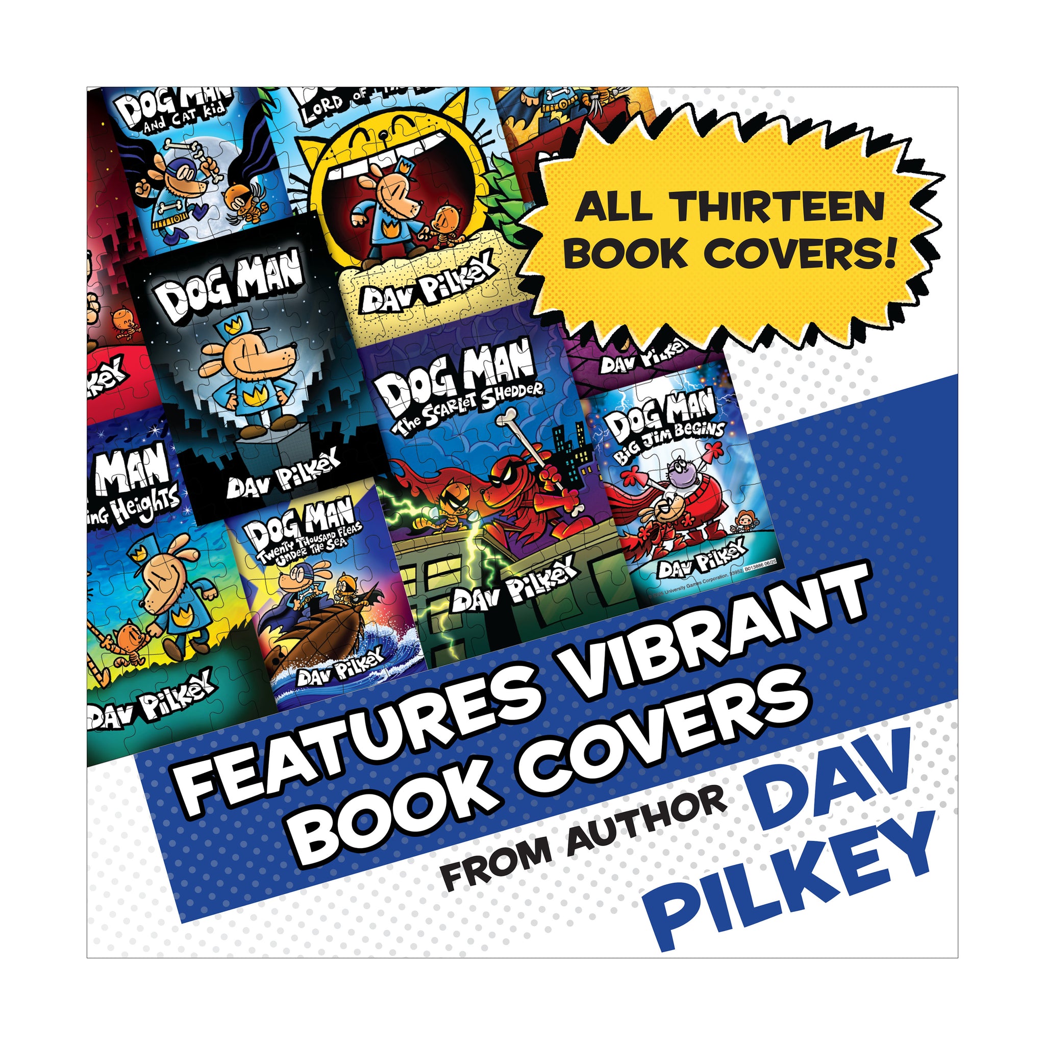 Dog Man - Book Cover Compilation Jigsaw Puzzle: 300 Pcs