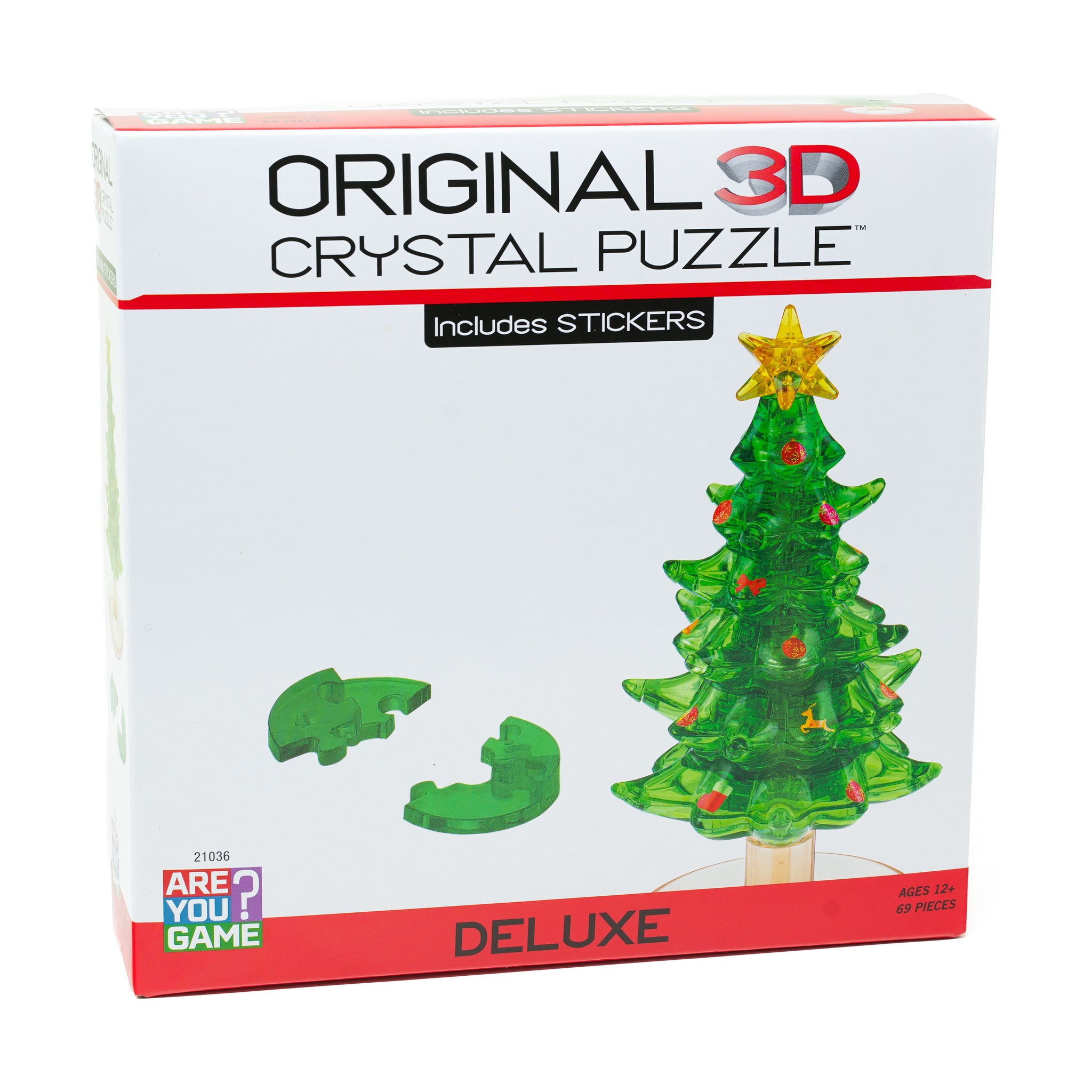 3D Crystal Puzzle - Christmas Tree: 69 Pcs | AreYouGame