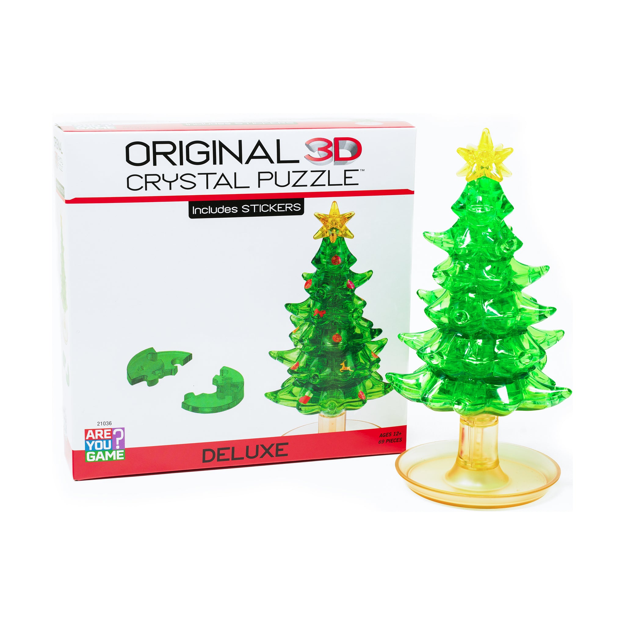 3D Crystal Puzzle - Christmas Tree: 69 Pcs | AreYouGame