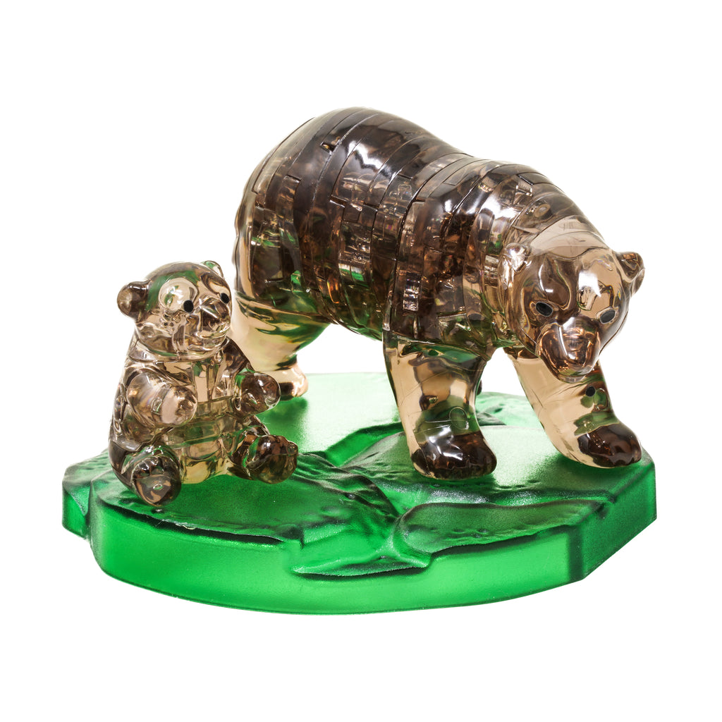 AreYouGame.com 3D Crystal Puzzle - Brown Bear and Baby: 40 Pcs