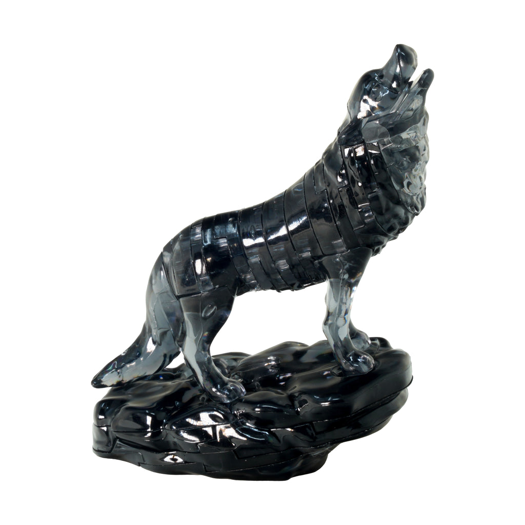 AreYouGame.com 3D Crystal Puzzle - Wolf (Black): 37 Pcs