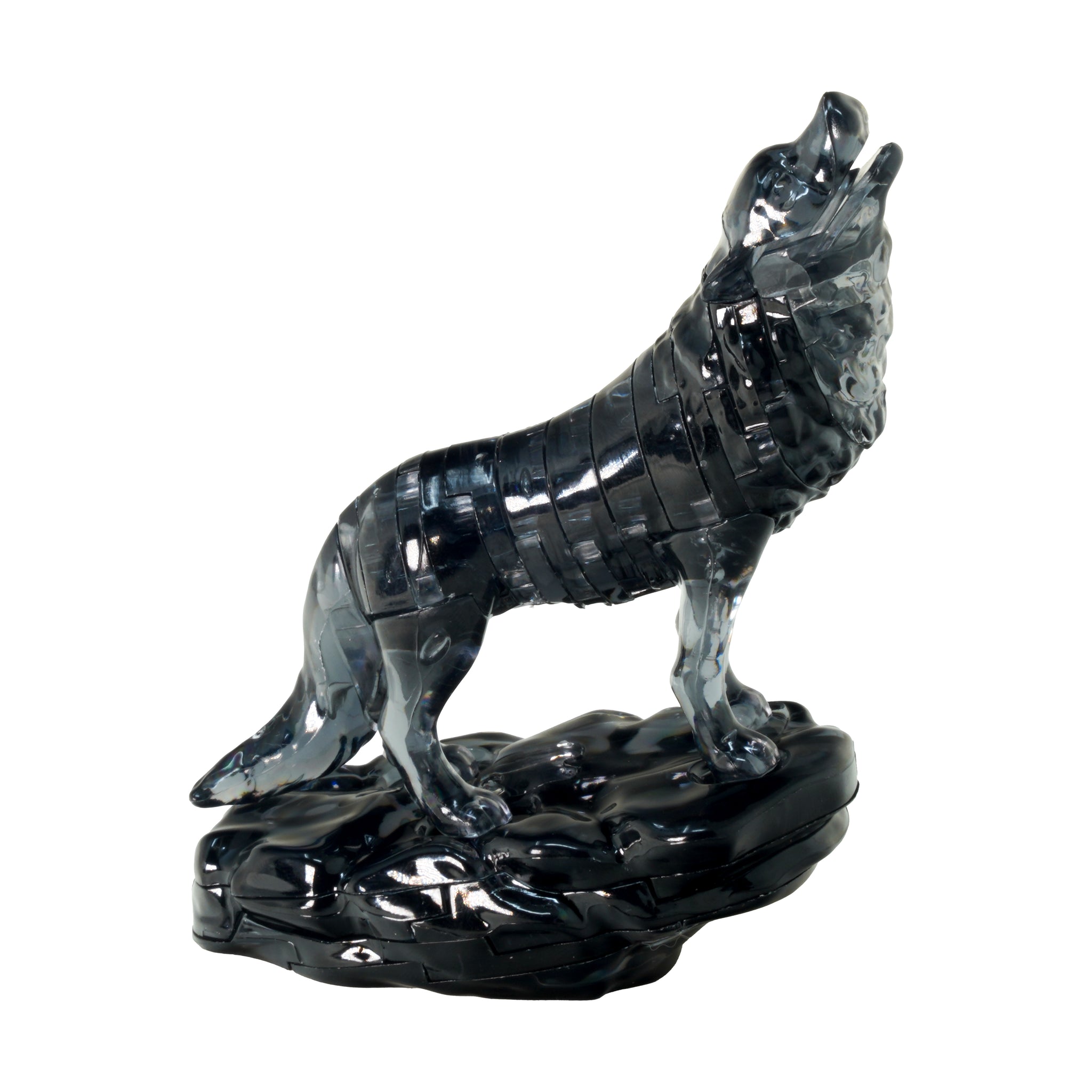 3D Crystal Puzzle - Wolf (Black): 37 Pcs | AreYouGame – AreYouGame.com