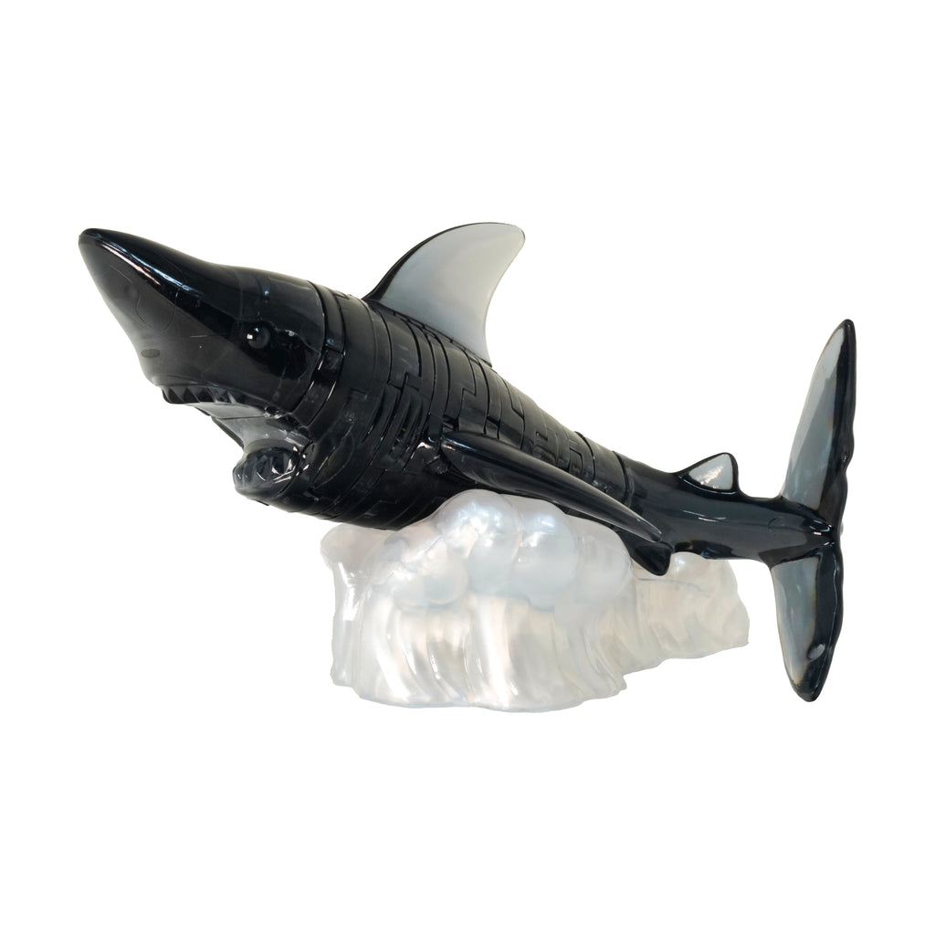 AreYouGame.com 3D Crystal Puzzle - Shark (Black with White rocks): 38 Pcs