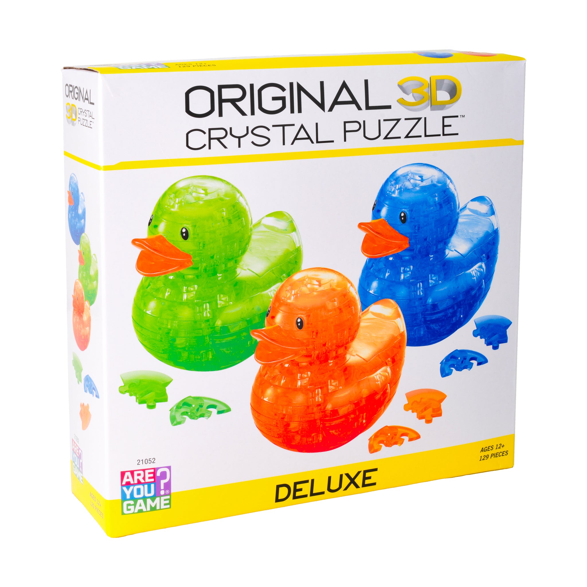 3D Crystal Puzzle - Deluxe Rubber Ducks (Neon Orange/Green/Blue
