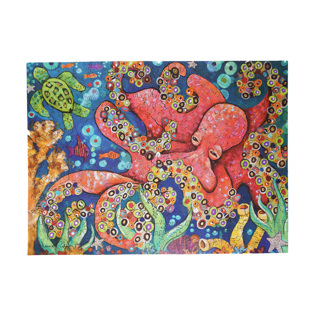 AreYouGame.com Wooden Jigsaw Puzzle - Octo-Love: 331 Pcs