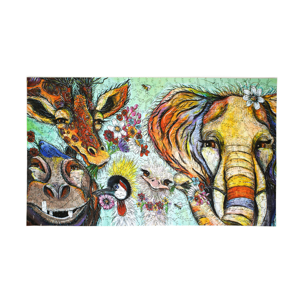 AreYouGame.com Wooden Jigsaw Puzzle - It's a Jungle Out There!: 599 Pcs