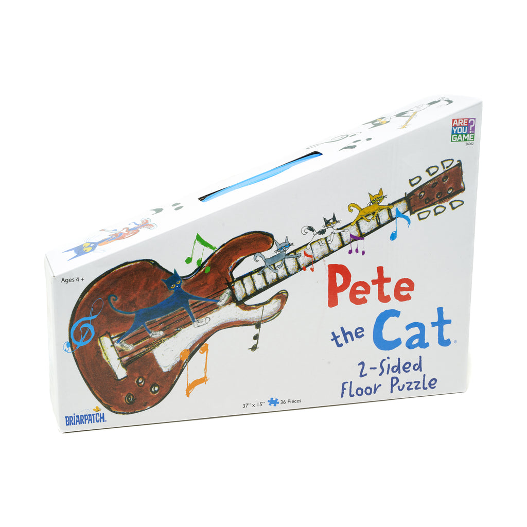AreYouGame.com Pete the Cat 2-Sided Floor Puzzle Suitcase: 36 Pcs