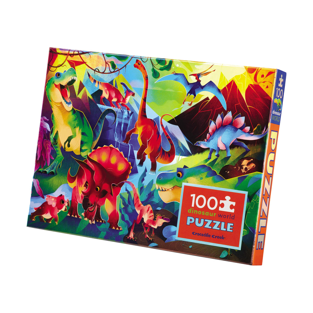 Crocodile Creek Dinosaur World Holographic Foil Puzzle: 100 Pcs