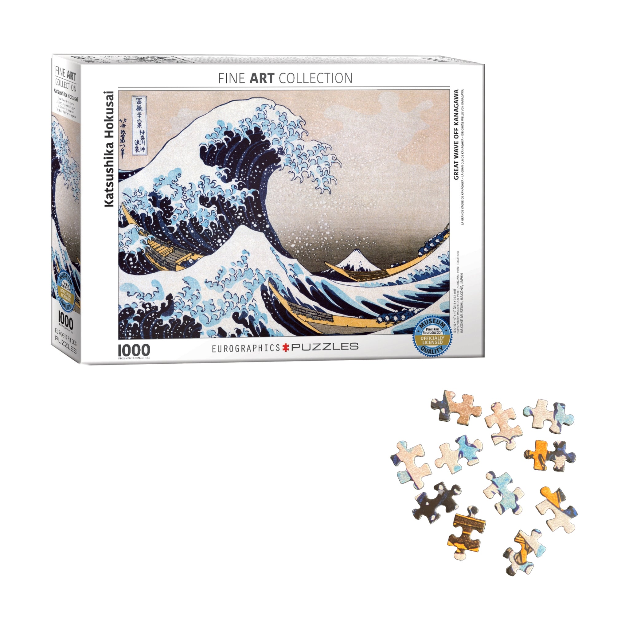Puzzle Hokusai The Great Wave off Kanagawa, 1831 1000 pièces Art by Bluebird F 60285 Puzzle Hokusai The Great Wave off Kanagawa, 1831 1000 pièces Art by Bluebird F 60285