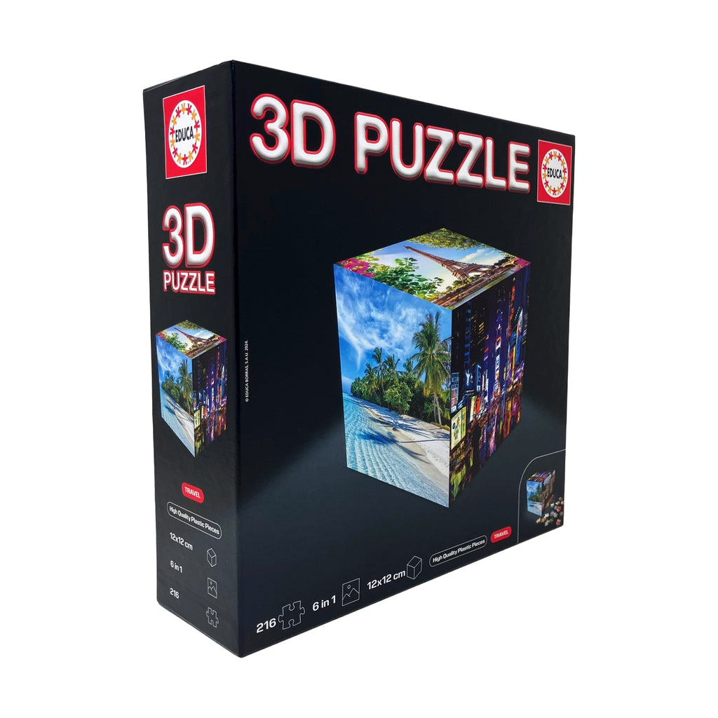Educa 3D Cube Puzzle - Travel: 216 Pcs