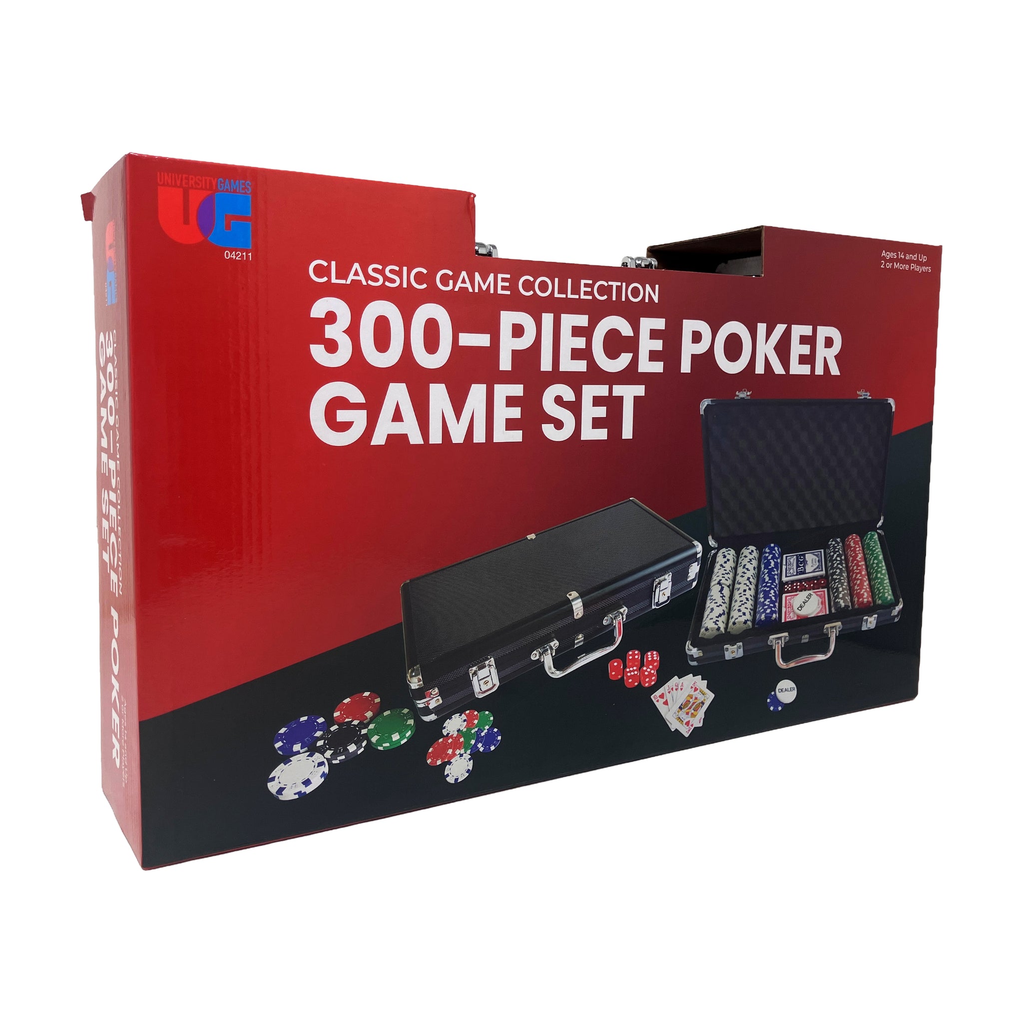 Classic Game Collection - 300-Piece Poker Game Set in Black