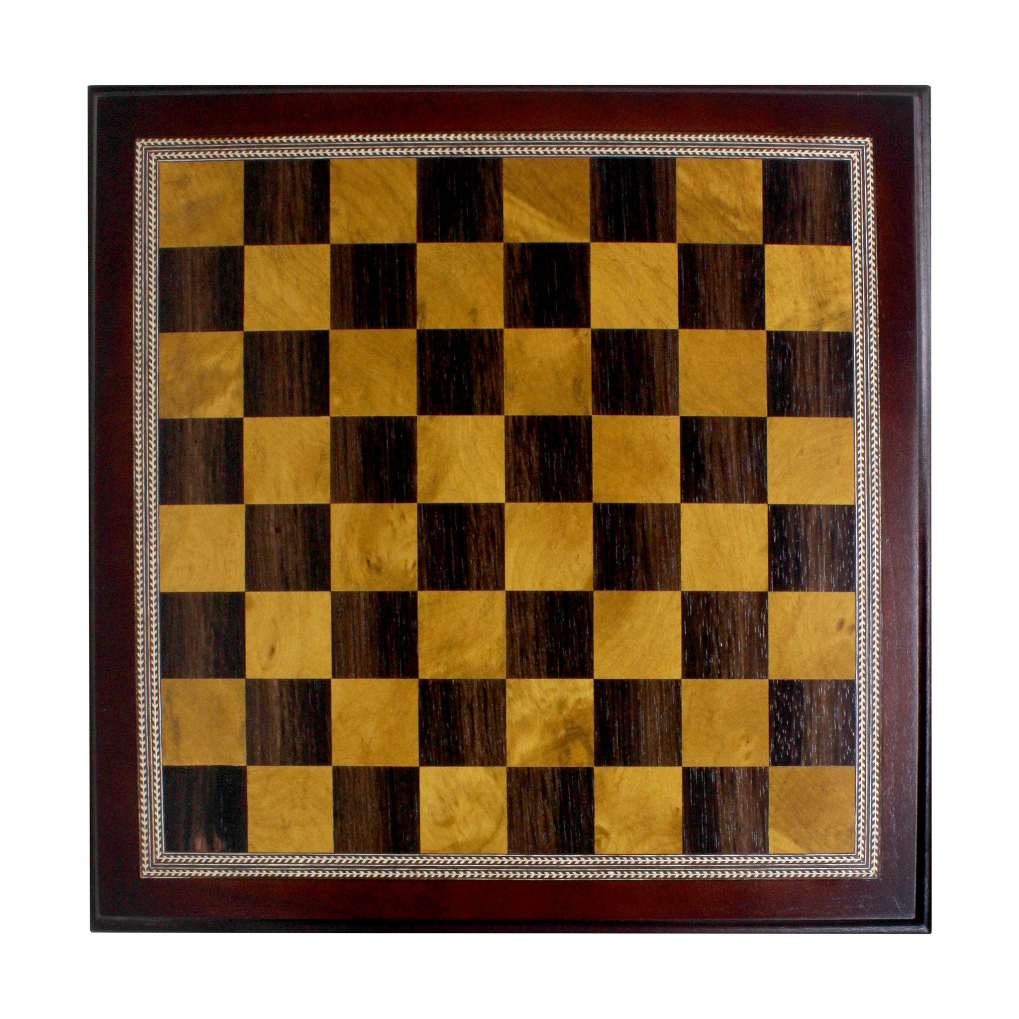 Classic Game Collection - Deluxe Wooden Chess Box with Heavy Metal