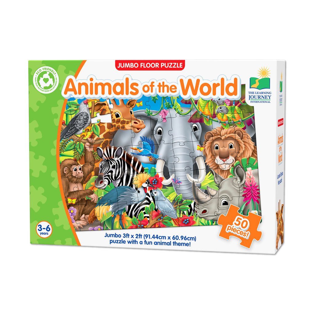The Learning Journey Jumbo Floor Puzzle - Animals of the World: 50 Pcs