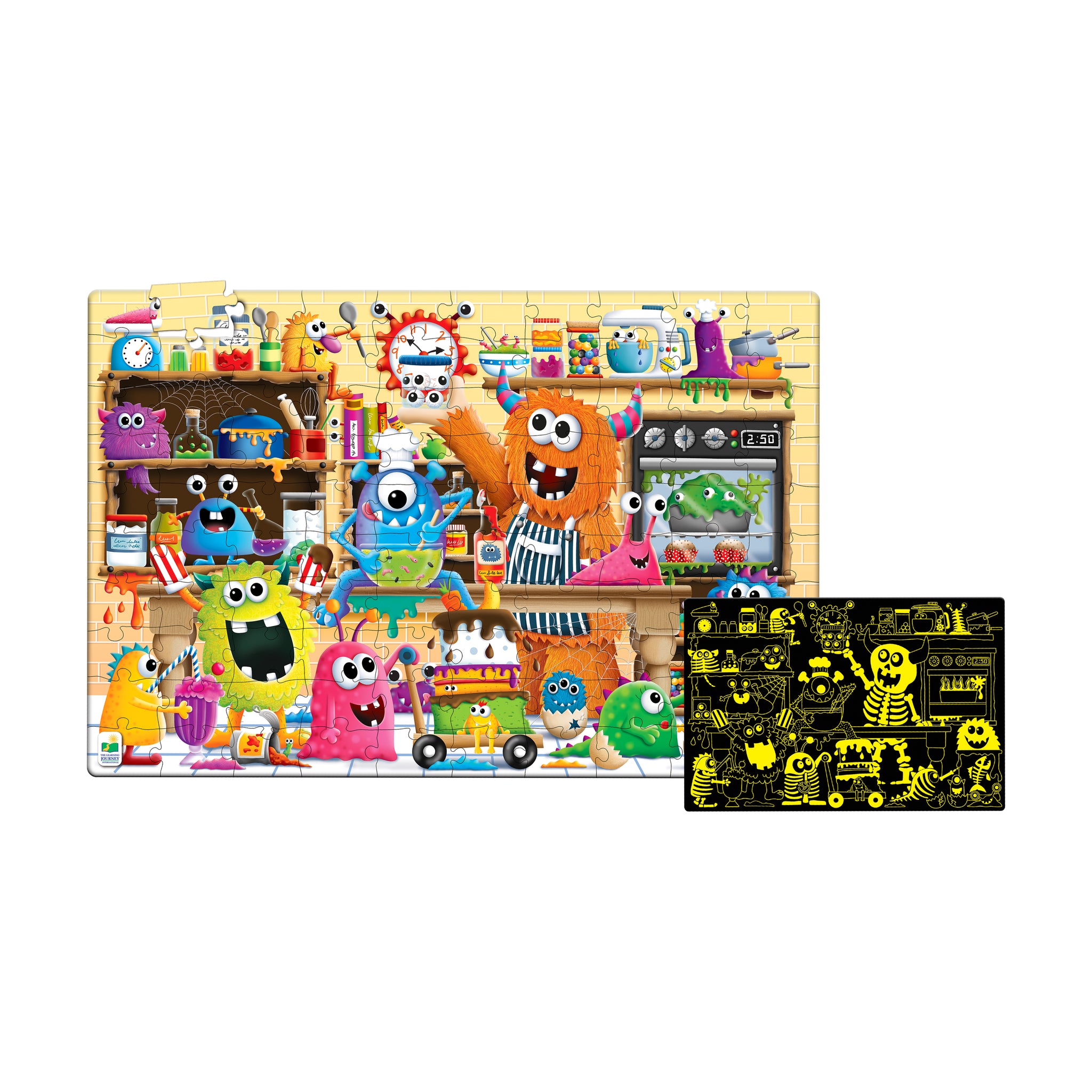 Puzzle Doubles! - Glow in the Dark Monsters: 100 Pcs | AreYouGame