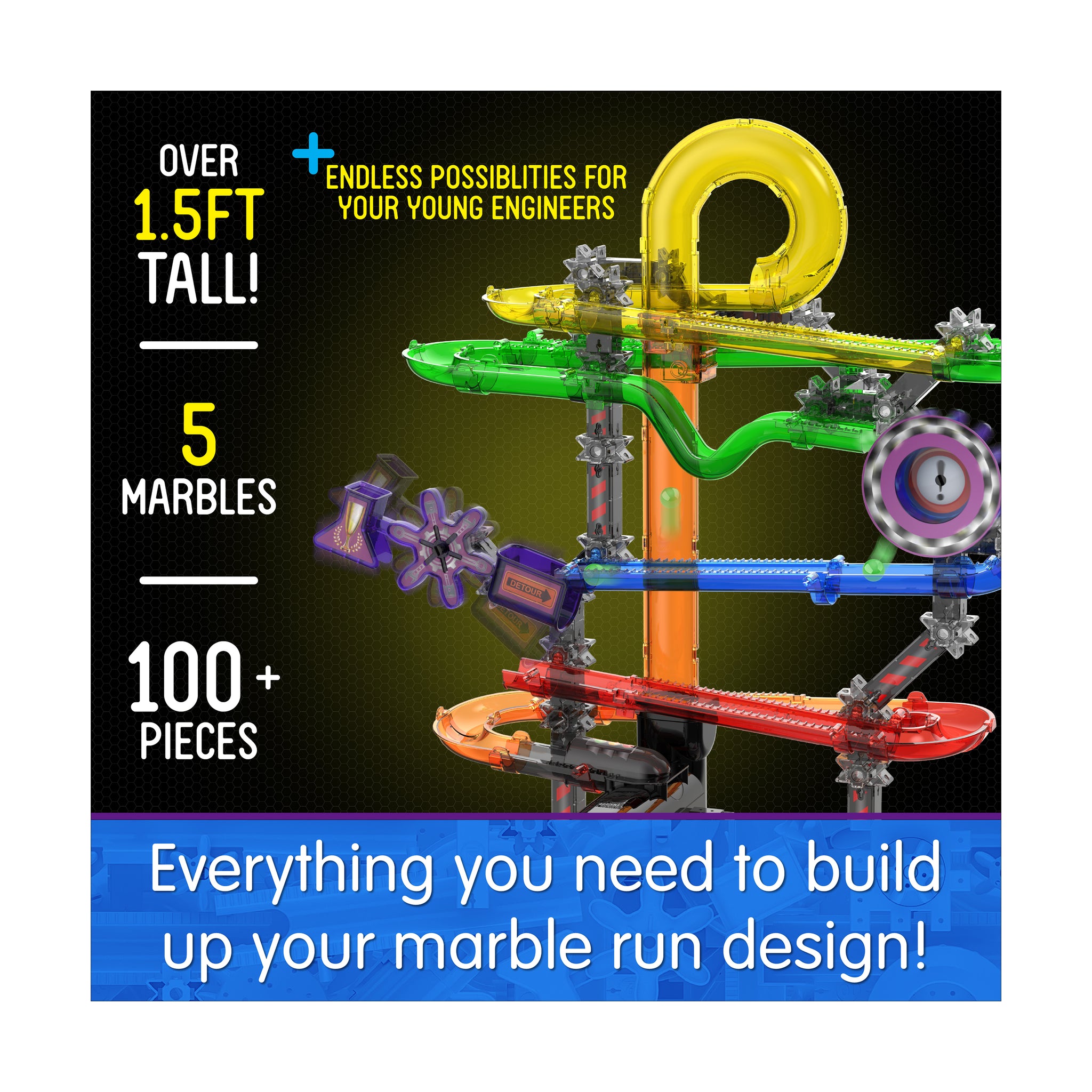 Techno Gears Marble Mania - HotShot Speedway: 100+ Pcs