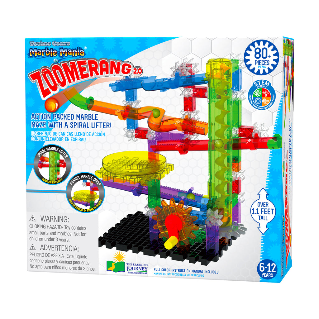 The Learning Journey Techno Gears Marble Mania - Zoomerang 2.0: 80+ Pcs