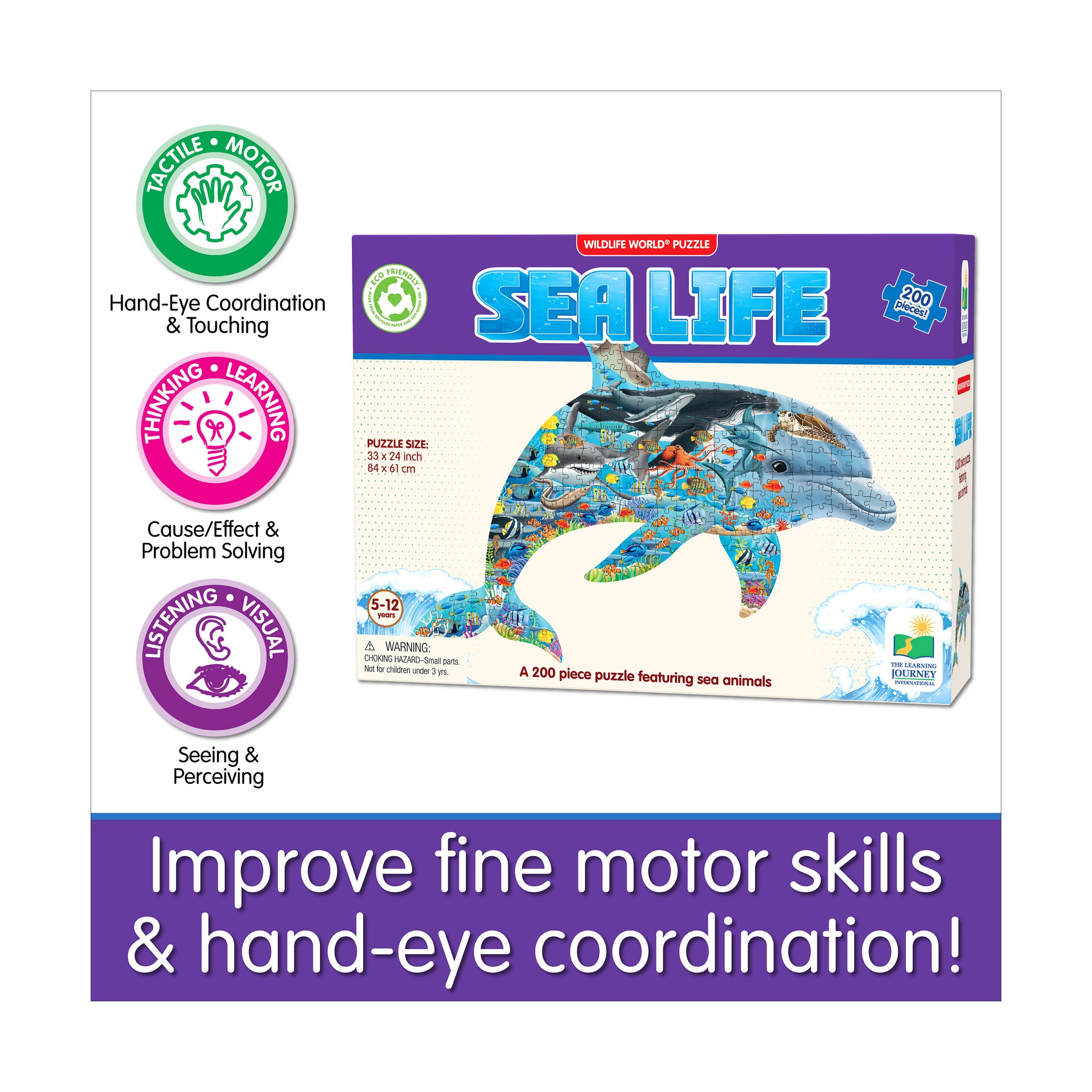Wildlife World Puzzle - Sea Life: 200 Pcs | AreYouGame