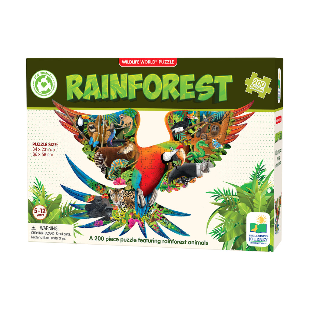 The Learning Journey Wildlife World Puzzle - Rainforest: 200 Pcs
