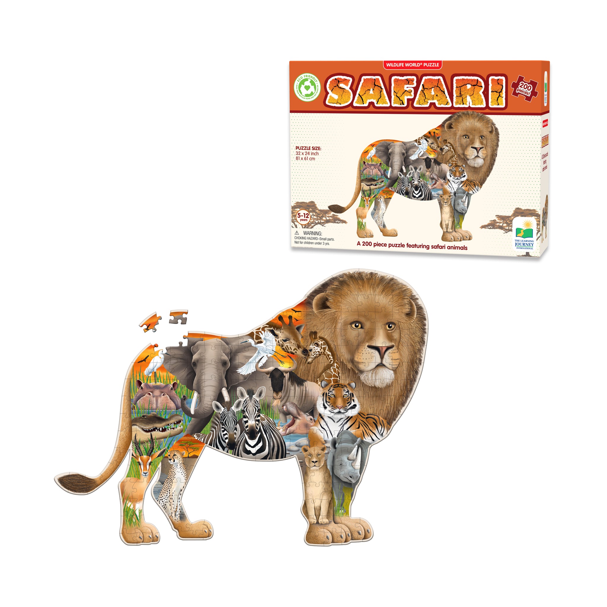 Wildlife World Puzzle - Safari: 200 Pcs | Jigsaw Puzzles
