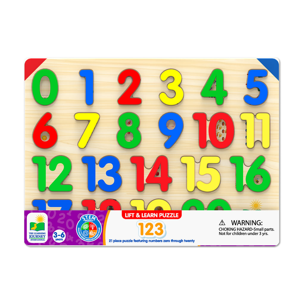 The Learning Journey Lift & Learn Puzzle - 123: 21 Pcs